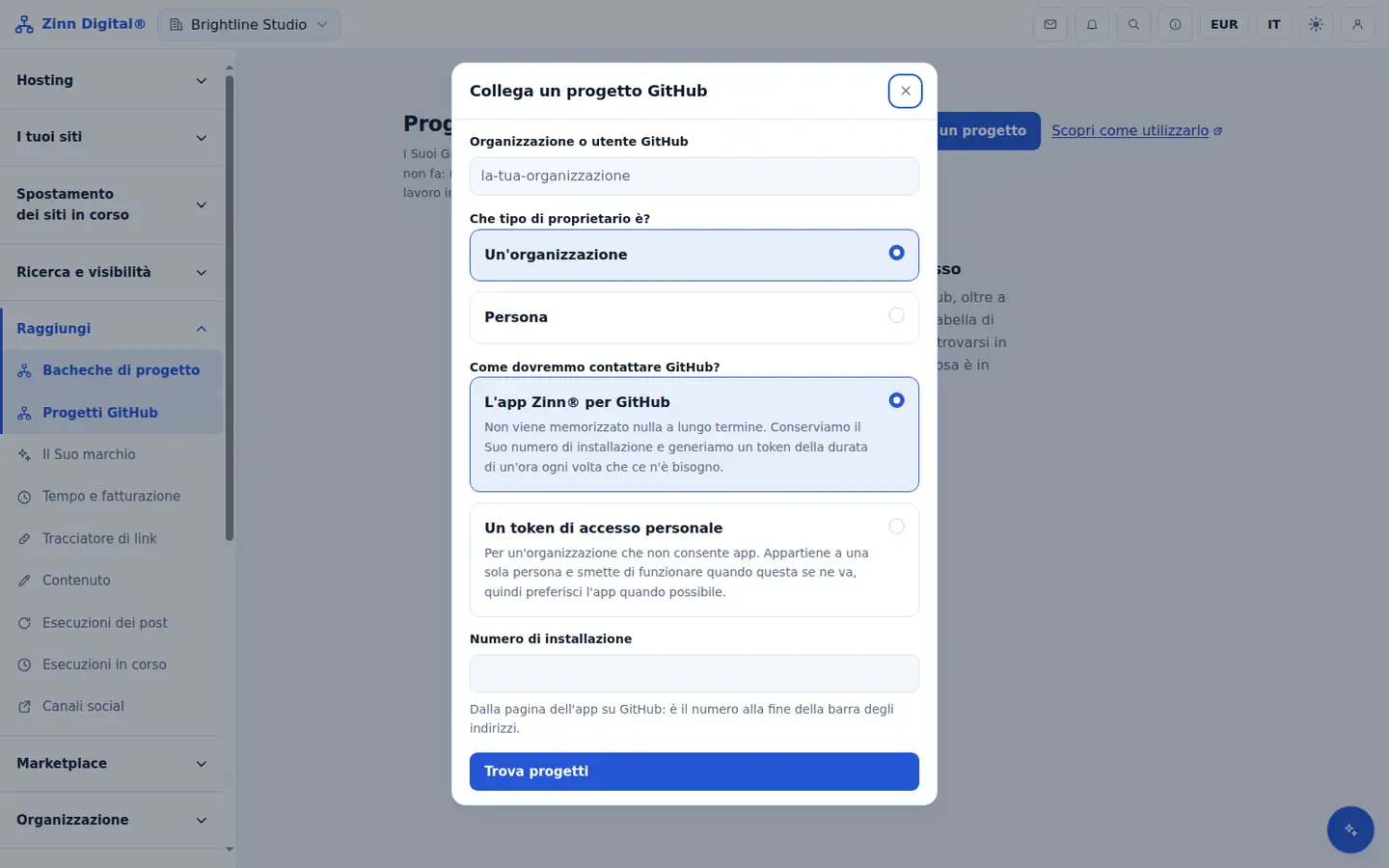 Gestione di progetti GitHub per i team di sviluppo
